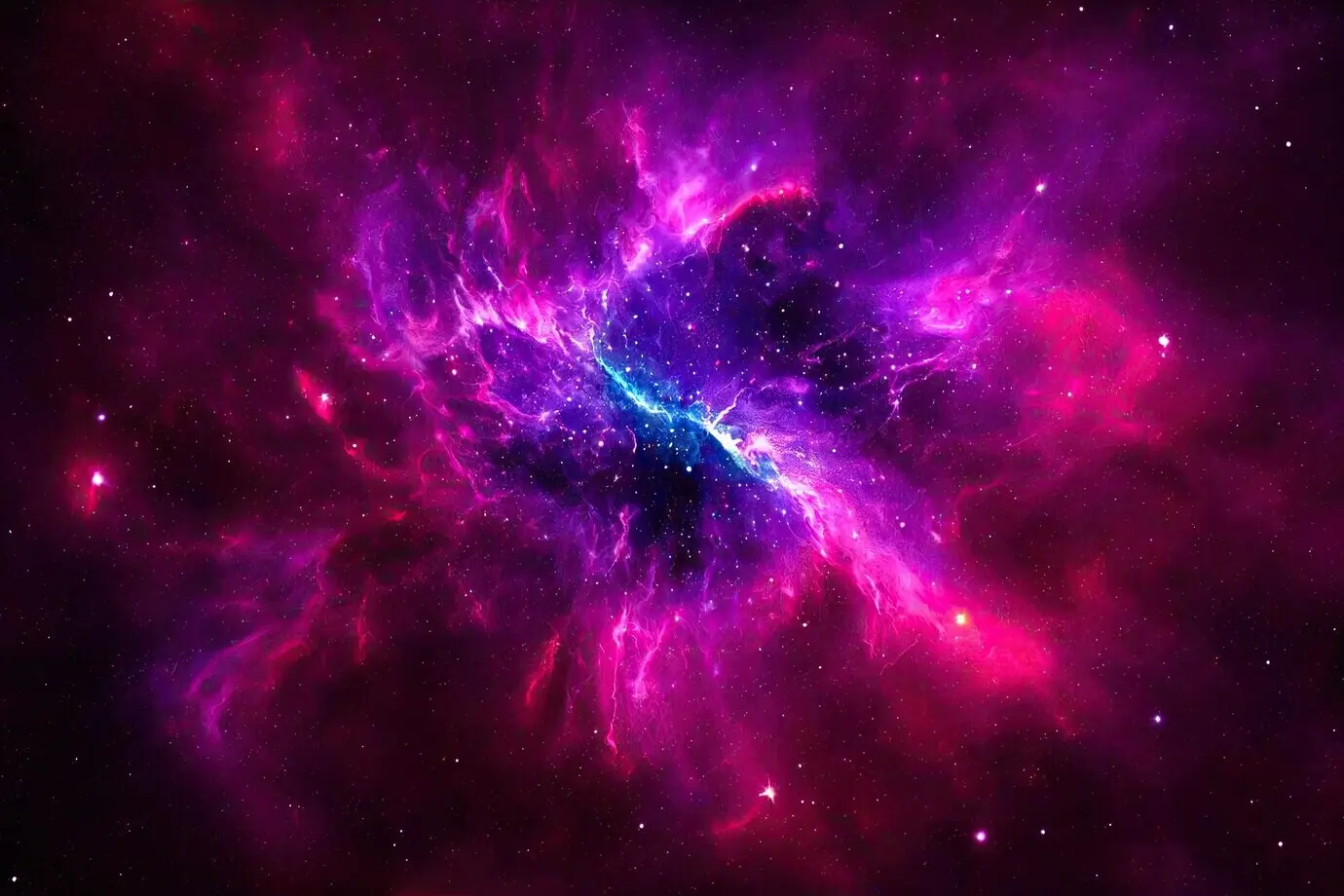 A realistic space background featuring a starry night cosmos, shining stars, the Milky Way, and a stardust-colored galaxy.