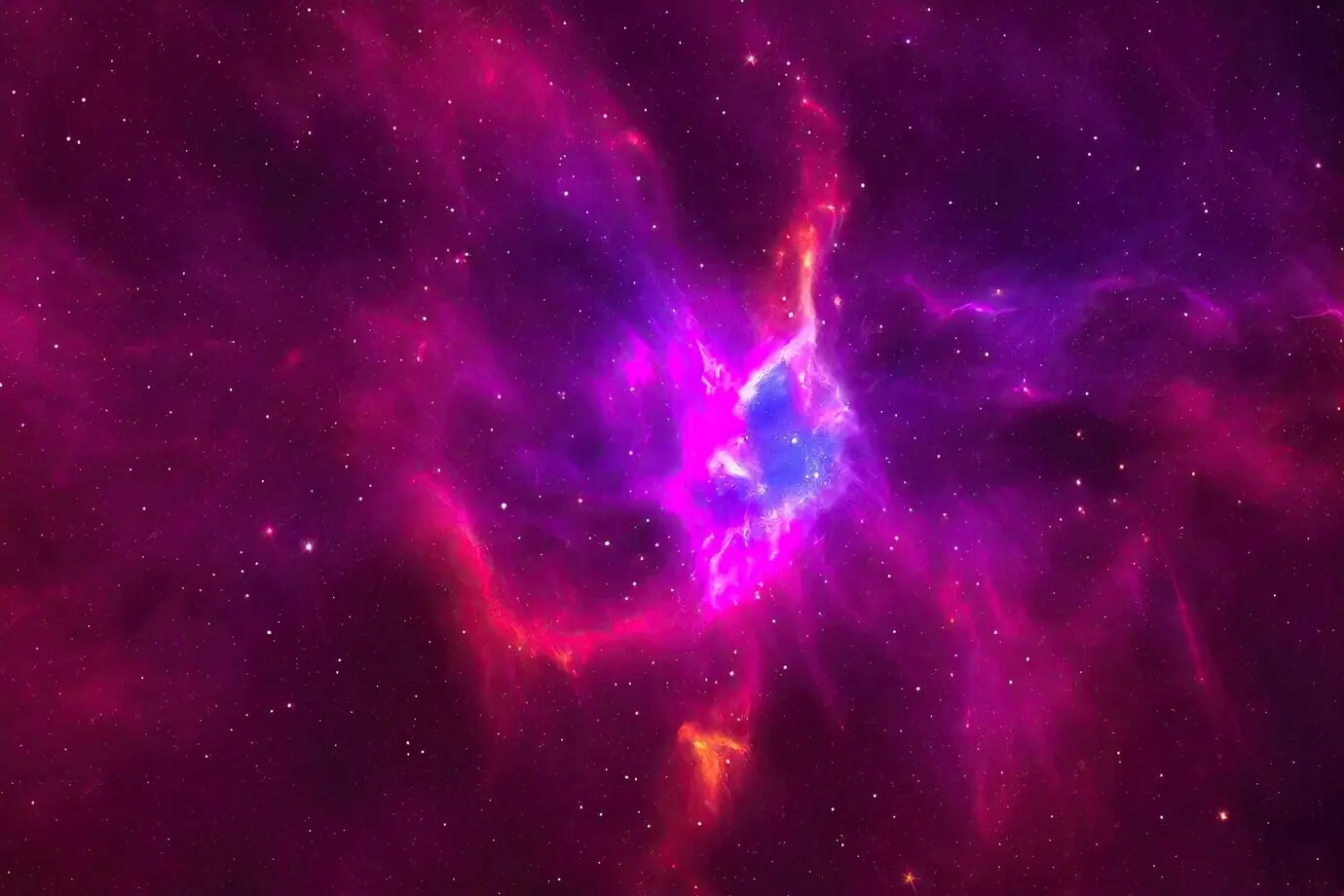 Realistic space background featuring a starry night cosmos with shining stars, the Milky Way, and a stardust-colored galaxy.